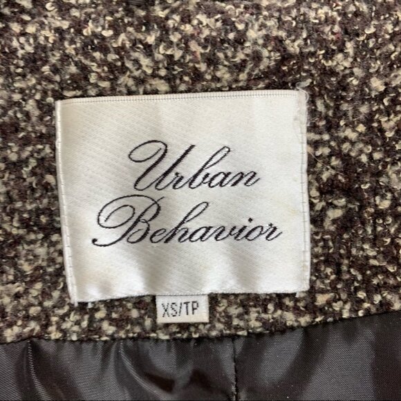 URBAN Behaviour Belted Tweed Mid length Winter  Coat - Picture 2 of 6